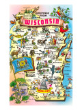 Map of Wisconsin  Attractions