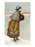 Victorian Lady with Ice Skates