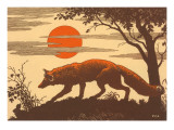 Woodcut of Fox