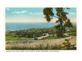 View over Santa Barbara  California