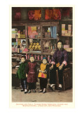 Merchant and Children  Chinatown  San Francisco  California