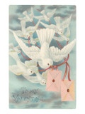 To My Valentine  Doves with Letters