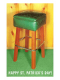 Happy St Patrick's Day  Green Bar Stool