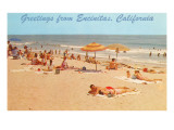 Beach Scene  Greetings from Encinitas  California