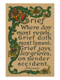 Shakespeare Quote on Grief  Joy