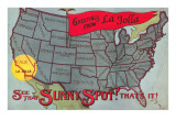 Greetings from La Jolla  California  US Map