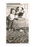 Toddler with Stuffed Panda