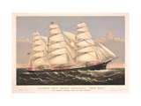 Clipper Ship Three Brothers  2972 Tons  Largest Sailing Ship in the World