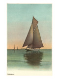 Gaff-Rigged Sloop  Becalmed