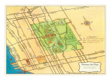 Map of Balboa Park and San Diego  California