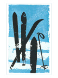 Graphic of Skis in Snow