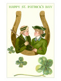 Happy St Patrick's Day  Couple in Horseshoe