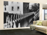 Wooden Picket Fence Surrounding a Building Built in 1850 in a Shaker Community