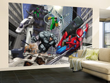 Spider-Man  Rhino  Green Goblin  and Doctor Octopus in the City