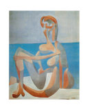 Baigneuse Assise au Bord de la Mer  c1930