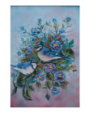 Bluejays and Flowers
