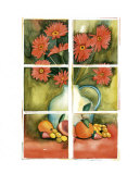 Red Daisies at the Window