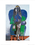 Sitting Woman with Green Scarf