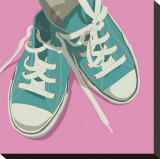 Lowtops (blue on pink)