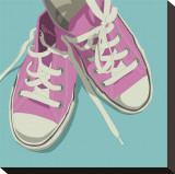 Lowtops (pink on blue)