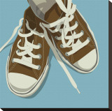 Lowtops (brown on blue)