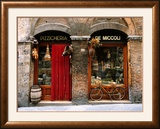 Bicycle Parked Outside Historic Food Store  Siena  Tuscany  Italy
