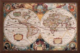 Antique Map  Geographica  Ca 1630