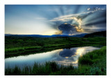 The Atomic Explosion and Mushroom Fallout at Sunset