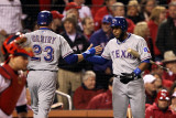 Texas Rangers v St Louis Cardinals  St Louis  MO - Oct 27: Elvis Andrus and Craig Gentry