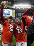 Cardinals v Milwaukee Brewers - G Six  Milwaukee  WI - Oct 16: Octavio Dotel and Arthur Rhodes