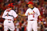 Milwaukee Brewers v Cardinals - G Five  St Louis  MO - Oct 14: Yadier Molina and Albert Pujols