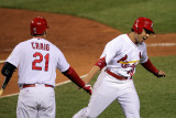 2011 G 6 - Texas Rangers v St Louis Cardinals  St Louis  MO - Oct 27: Jon Jay and Allen Craig