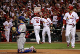 Texas Rangers v St Louis Cardinals  St Louis  MO - Oct 27: Lance Berkman and Skip Schumaker