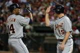 Detroit Tigers v Texas Rangers - Game Six  Arlington  TX - Oct 15: Austin Jackson and Brandon Inge