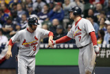 Cardinals v Milwaukee Brewers - G Six  Milwaukee  WI - Oct 16: Daniel Descalso and Matt Holliday