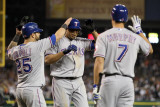 Rangers v Detroit Tigers - Detroit  MI - Oct 13: Nelson Cruz  Mike Napoli and David Murphy