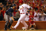 Milwaukee Brewers v Cardinals - G Five  St Louis  MO - Oct 14: Yadier Molina and Jonathan Lucroy
