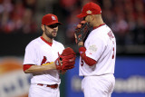 Texas Rangers v St Louis Cardinals  St Louis  MO - Oct 27: Jaime Garcia and Albert Pujols