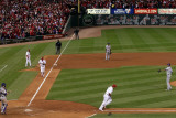 Rangers v Cardinals  St Louis  MO - Oct 27: Alexi Ogando  Yadier Molina and Lance Berkman