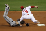 Brewers v St Louis Cardinals - G Three  St Louis  MO - Oct 12: Mark Kotsay and Nick Punto