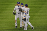 Rangers v Detroit Tigers - Detroit  MI - Oct 12: Josh Hamilton  Nelson Cruz and Craig Gentry