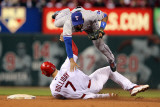 Texas Rangers v St Louis Cardinals  St Louis  MO - Oct 27: Elvis Andrus and Matt Holliday
