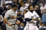 Cardinals v Milwaukee Brewers - G Six  Milwaukee  WI - Oct 16: Prince Fielder and Albert Pujols