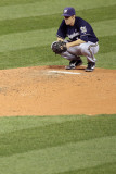 Milwaukee Brewers v St Louis Cardinals - Game Five  St Louis  MO - October 14: Zack Greinke