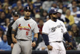 Cardinals v Milwaukee Brewers - G Six  Milwaukee  WI - Oct 16: Albert Pujols and Prince Fielder