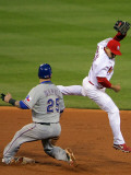BESTPIX  Texas Rangers v St Louis Cardinals  St Louis  MO - Oct 27: Mike Napoli and Rafael Furcal