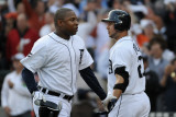 Texas Rangers v Detroit Tigers - Game Five  Detroit  MI - Oct 13: Delmon Young and Jhonny Peralta