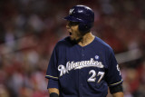 Milwaukee Brewers v St Louis Cardinals - Game Five  St Louis  MO - October 14: Carlos Gomez