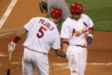 Brewers v St Louis Cardinals - G Three  St Louis  MO - Oct 12: Albert Pujols and Rafael Furcal