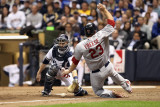 Cardinals v Milwaukee Brewers - G Six  Milwaukee  WI - Oct 16: David Freese and Jonathan Lucroy